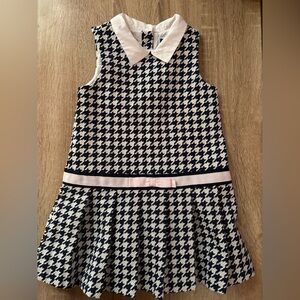 Janie & Jack  Houndstooth Kids Dress -  w J crew cardigan